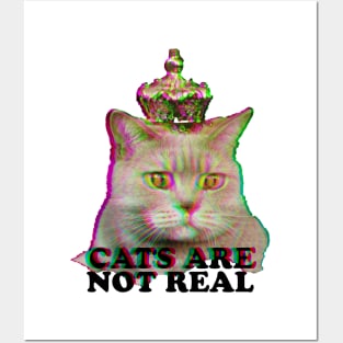 Cats are Not Real Posters and Art